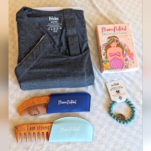 Brand New Frida Mom Labor Gown, Birthing Combs, Bracelet & Labor Cards